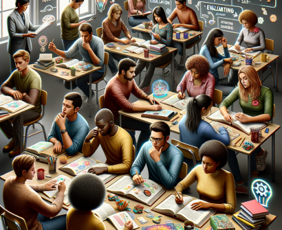 Imagen superrealista de estudiantes en una Tutoría Metacognitiva
